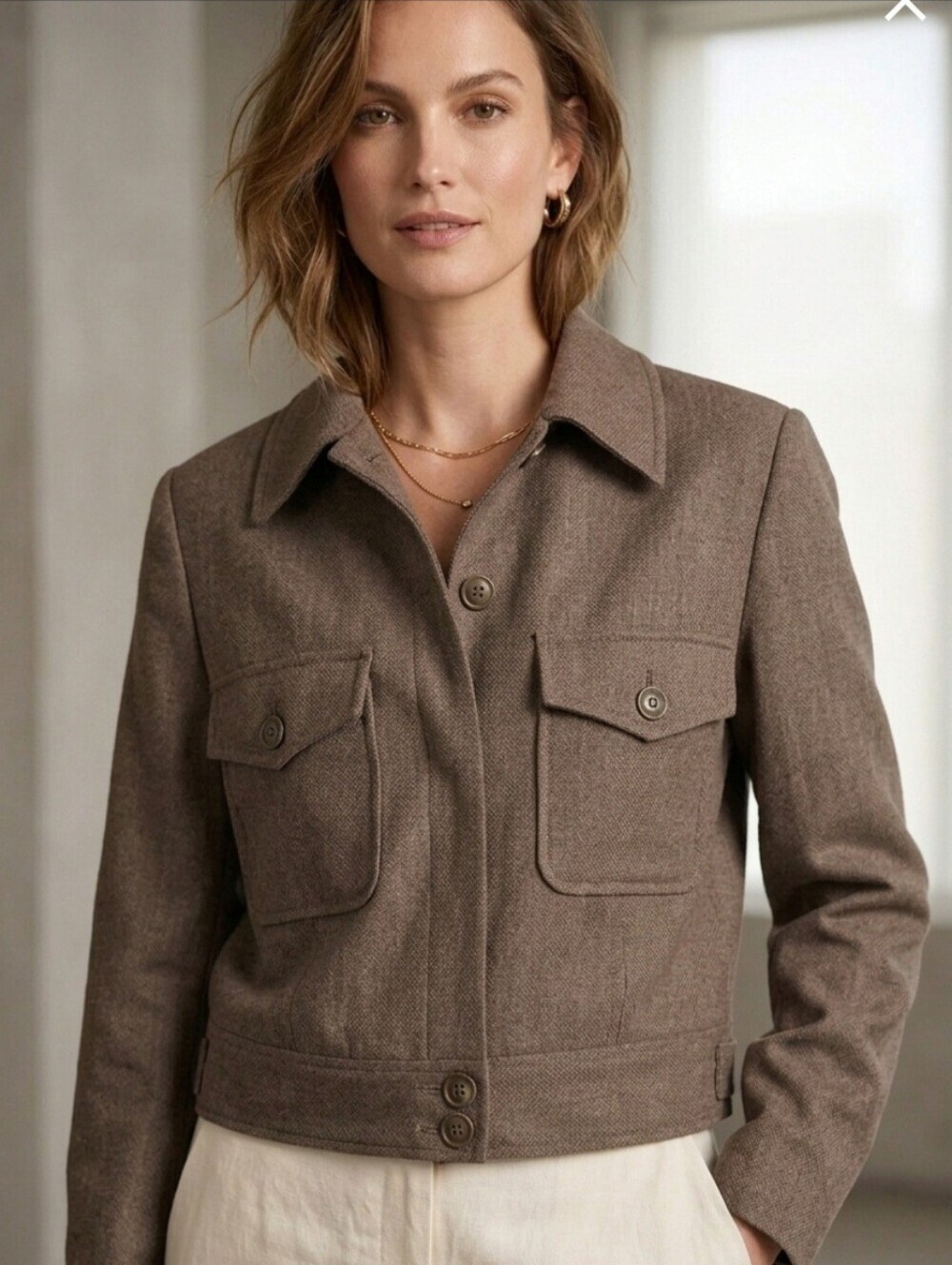 Focus 2000 By Charles Glueck Women’s Wool Military Sz 8 Jacket Grunge